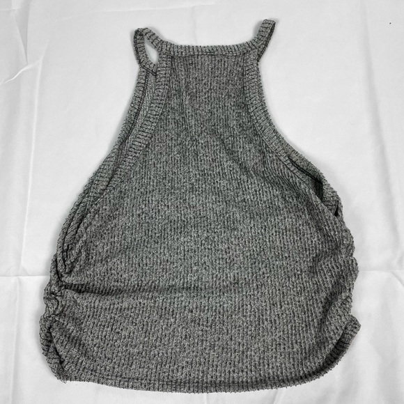 Grey Halter Cropped Tank - Picture 1 of 4